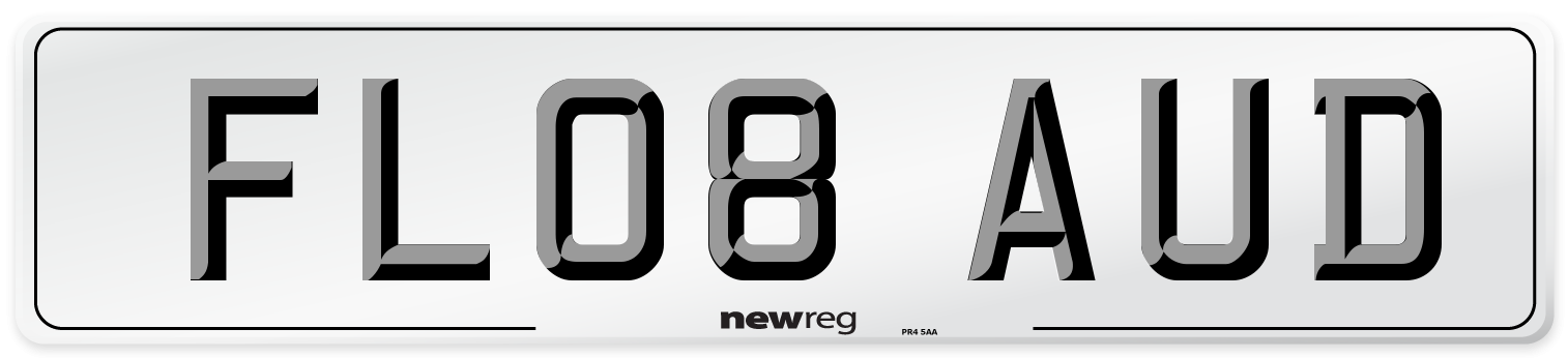 FL08 AUD Number Plate from New Reg